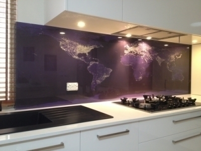 digital image world map glass splashbacks