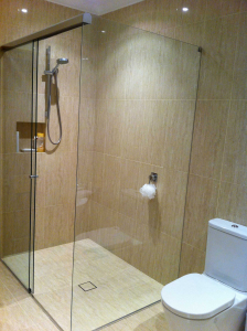 glass shower panel